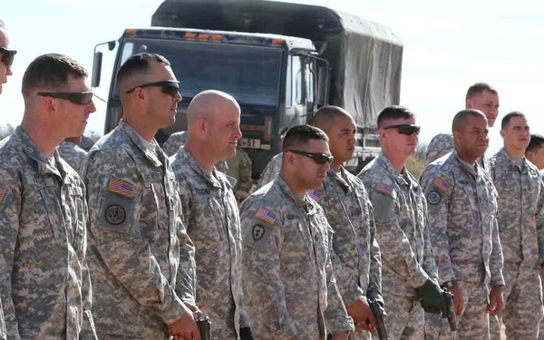 4th Brigade Combat Team, 1st Armored Division, leaders train with Browning HP Pistols and Beretta 9mm pistols