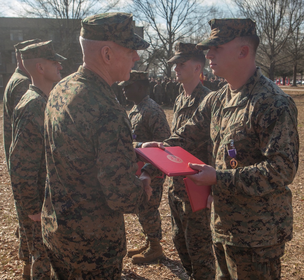 Marines with 2nd CEB awarded Purple Hearts