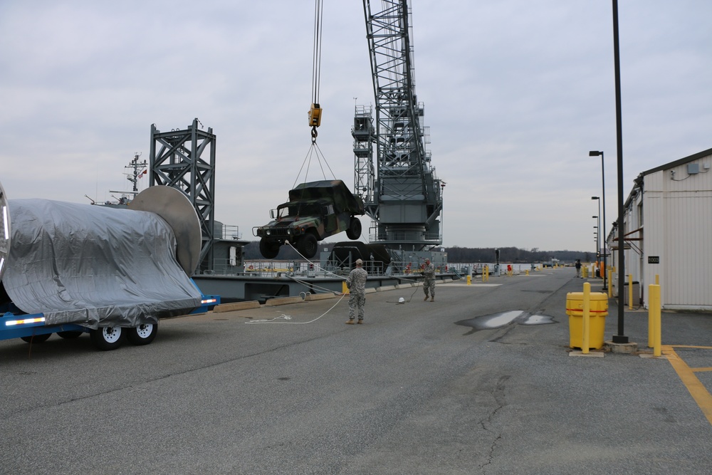 Equipment load for Army vs. Navy game