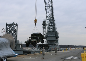 Equipment load for Army vs. Navy game