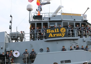 Corps of Cadets Pipes and Drums aboard the MG Anthony Wayne