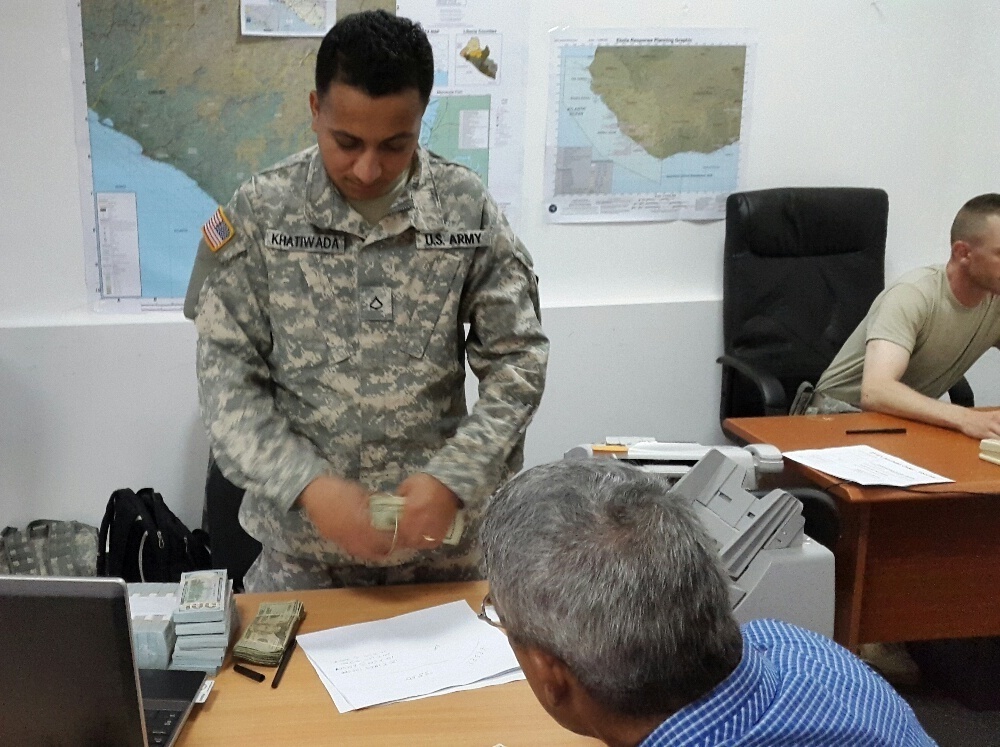 Finance Soldiers support Operation United Assistance