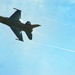 F-16 flies through the sky