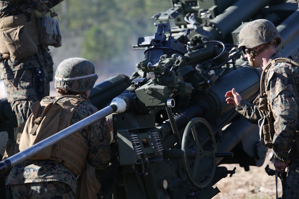 Integrated Task Force artillery Marines fire for effect