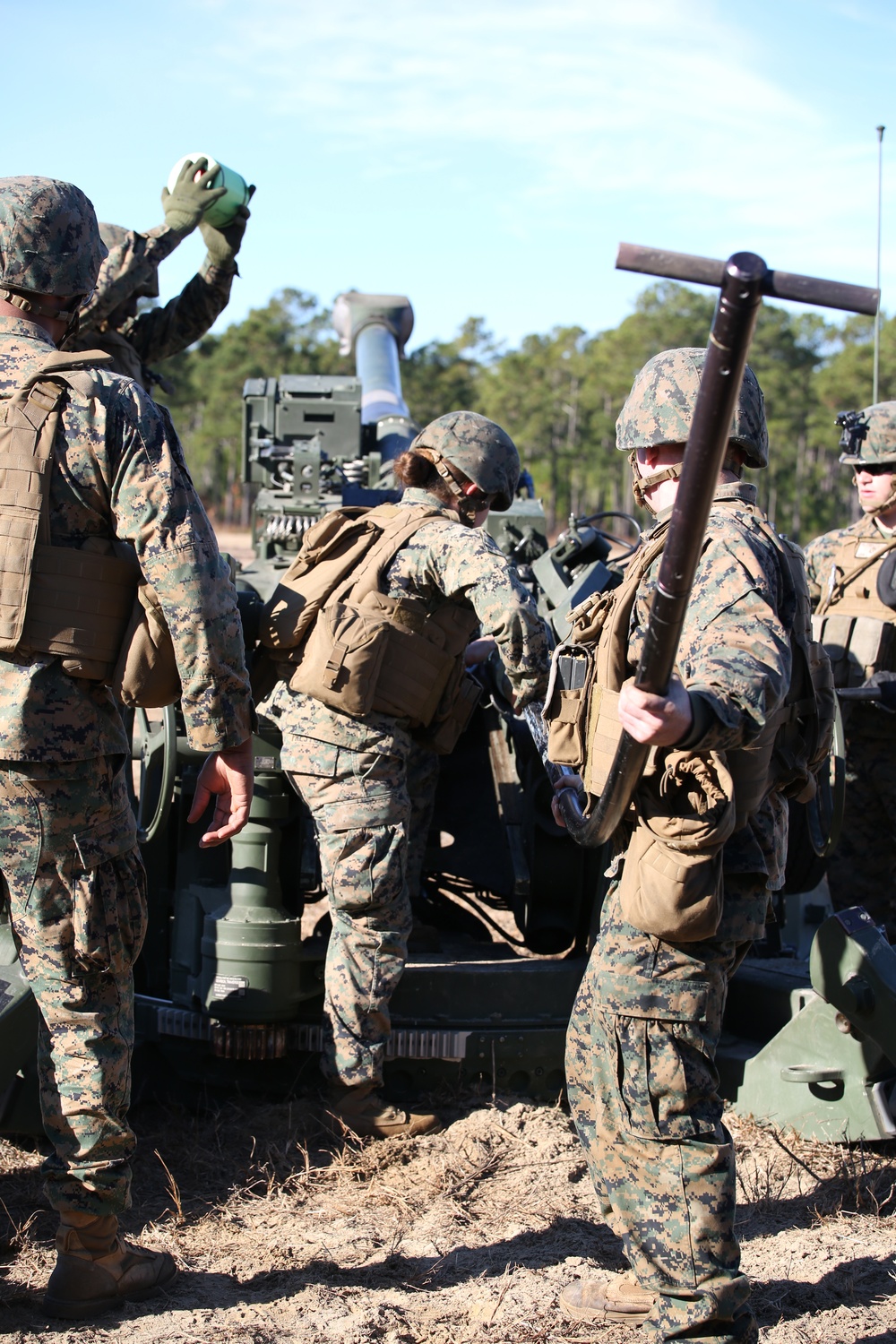 Integrated Task Force artillery Marines fire for effect