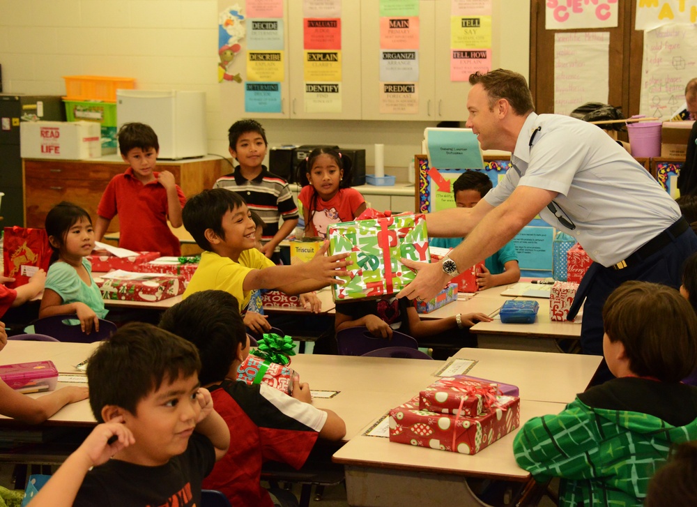 Coast Guard partners with local school to provide holiday cheer