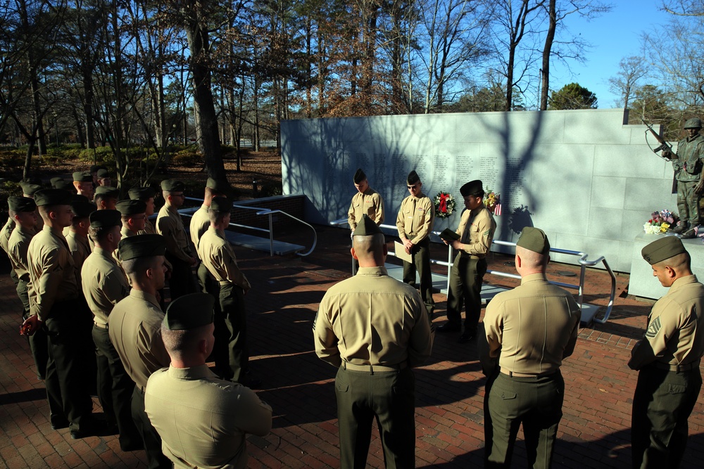 2nd LAAD Marines learn history, visit hallowed ground