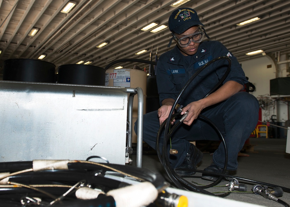 USS Bonhomme Richard, damage control photos