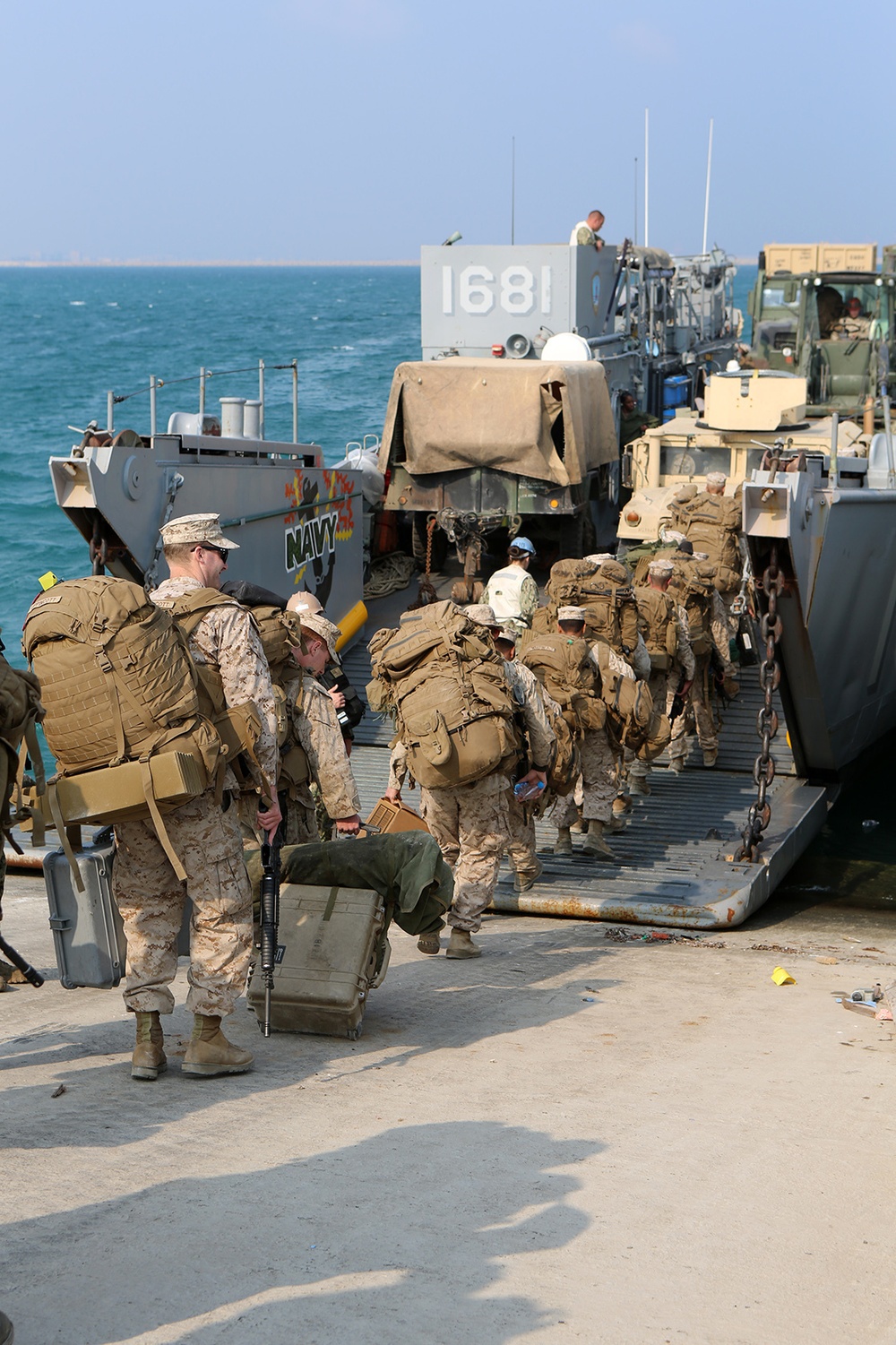 11th MEU Marines return to USS Comstock from Red Reef 15