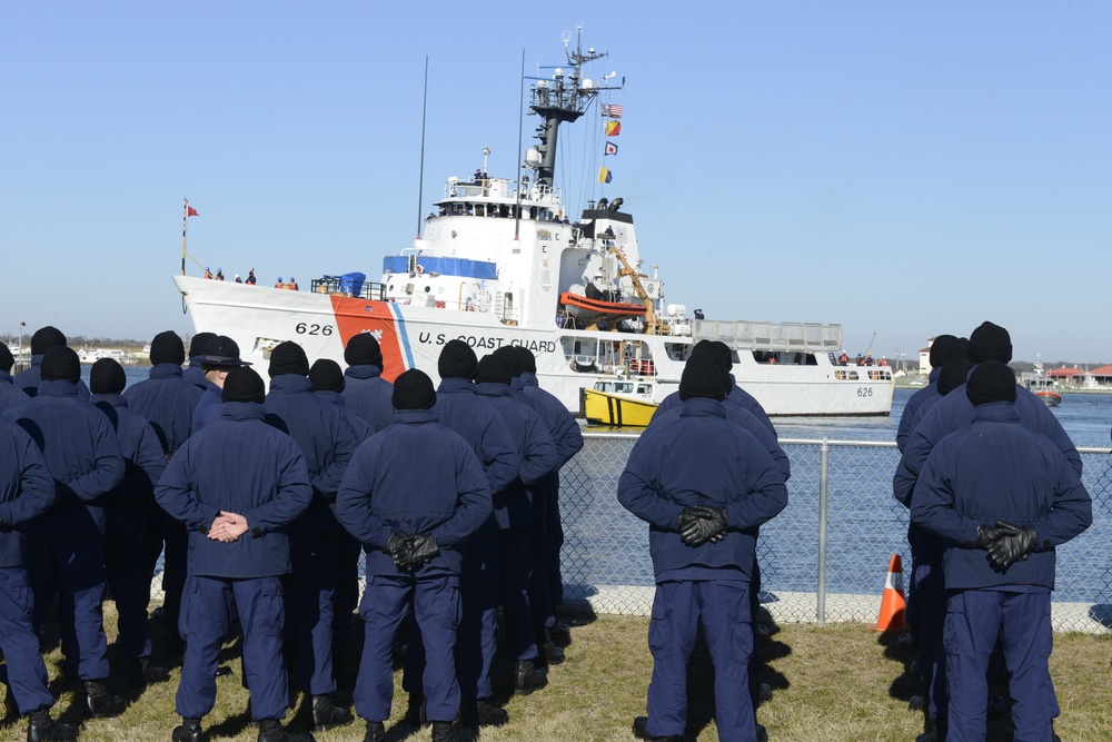 Coast Guard Cutter Dependable return to homeport