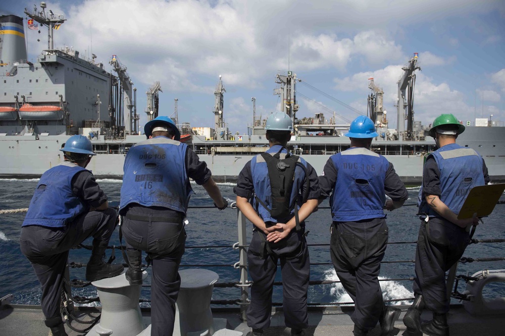 USS Dewey replenishment