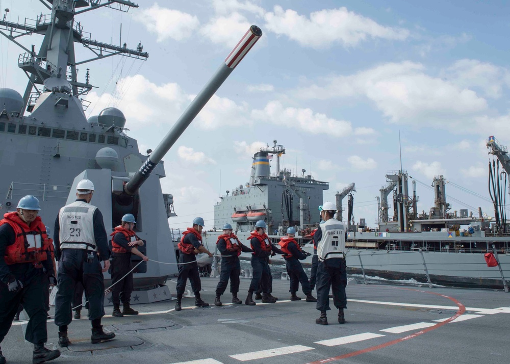 USS Dewey replenishment