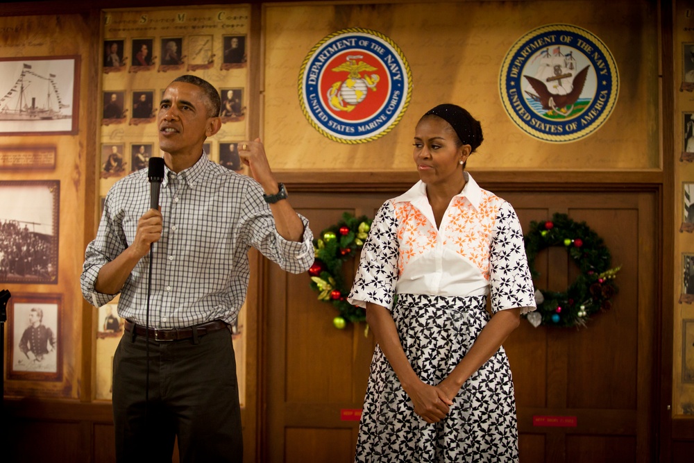 President of the United States visits for Christmas 2014