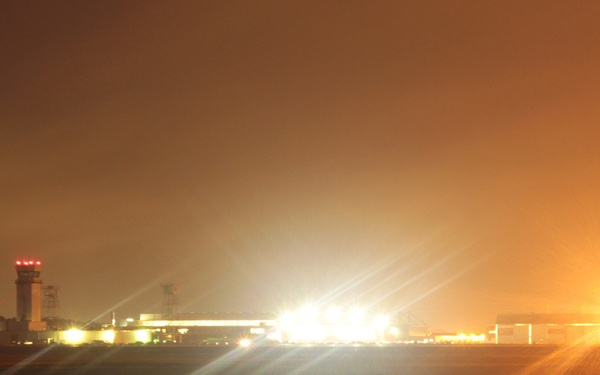 Cherry Point flight line at night