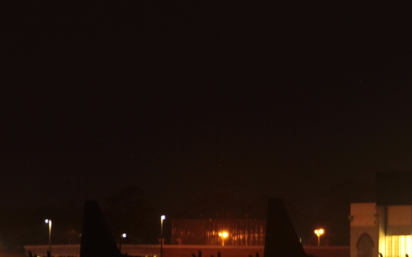 Cherry Point flight line at night