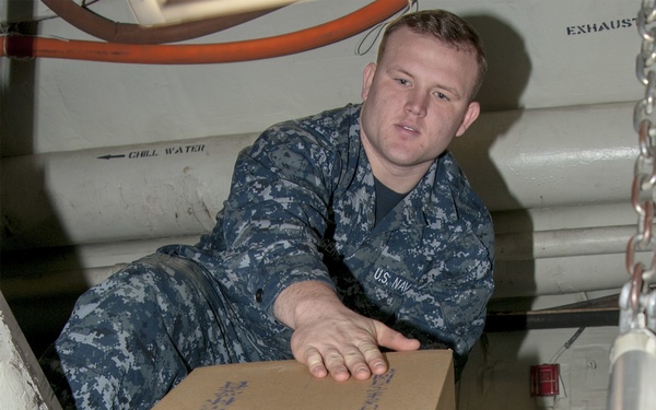 Cargo onload aboard USS George Washington