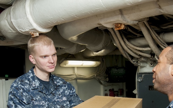 Cargo onload aboard USS George Washington