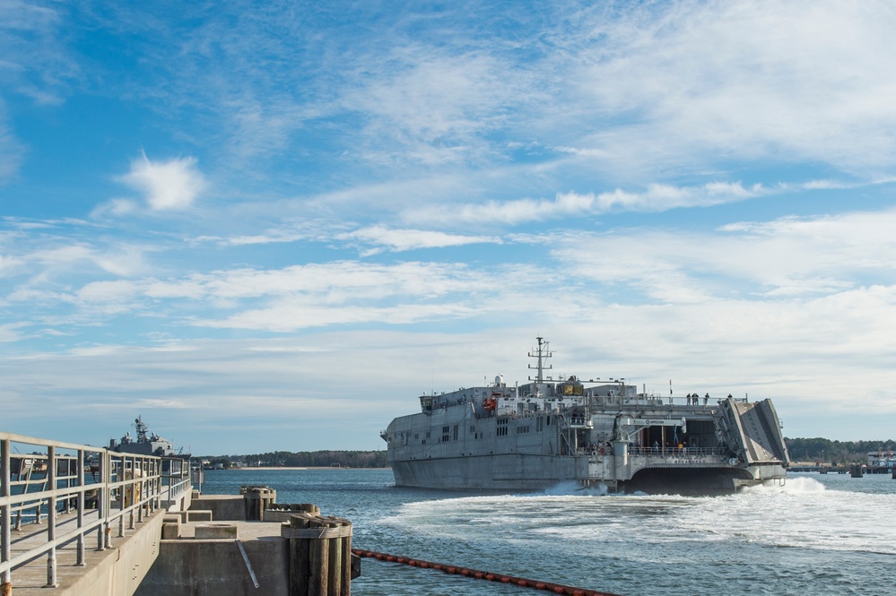 USNS Spearhead deployment
