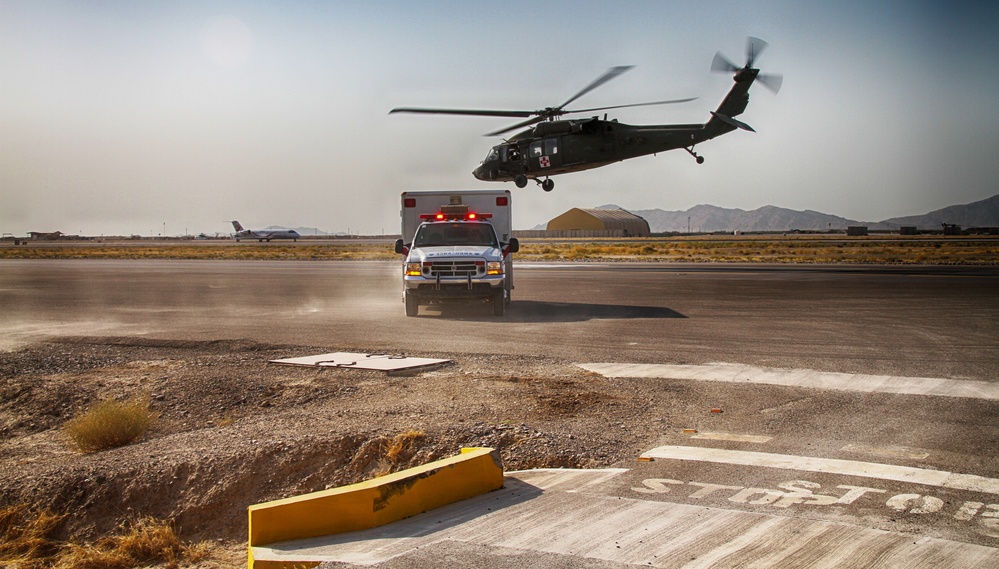 Medical evacuation and transport to Kandahar Airfield