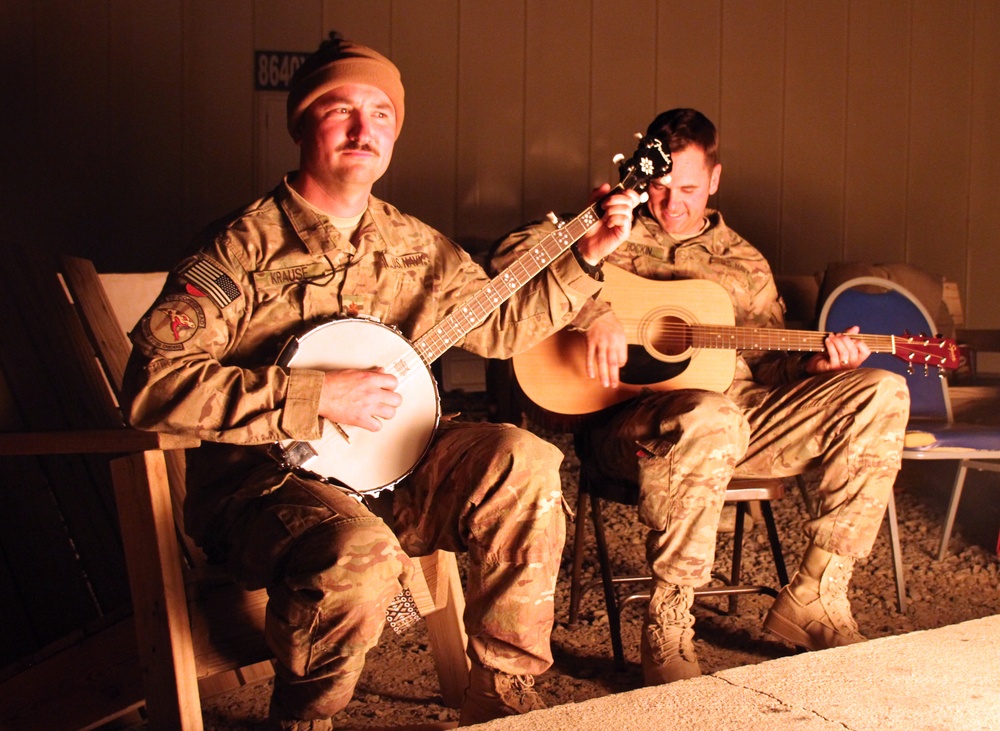 Music by a fire in Afghanistan