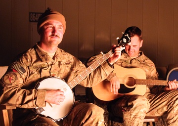 Music by a fire in Afghanistan