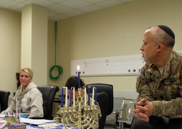 Sailors celebrate Hanukkah in Afghanistan