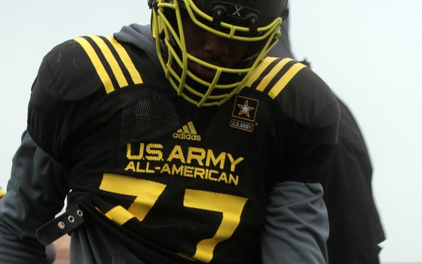 Martez Ivey walks off the field at the Alamo Stadium