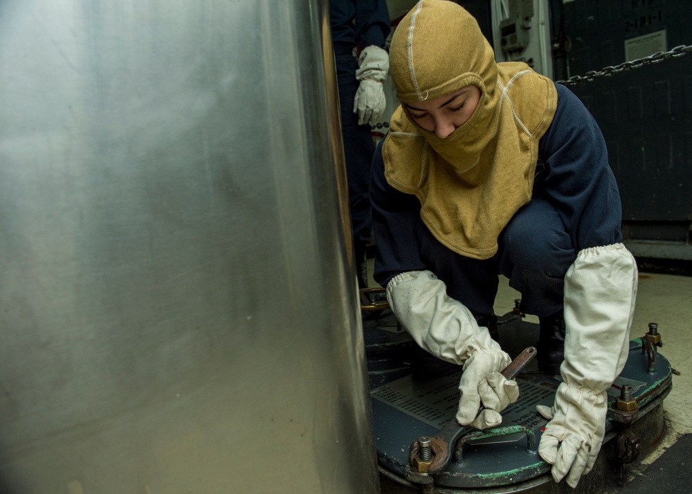 USS Carl Vinson general quarters drill