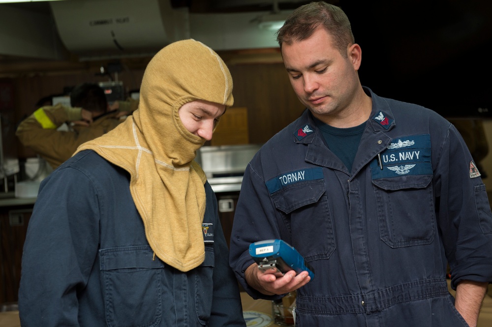 USS Carl Vinson general quarters drill