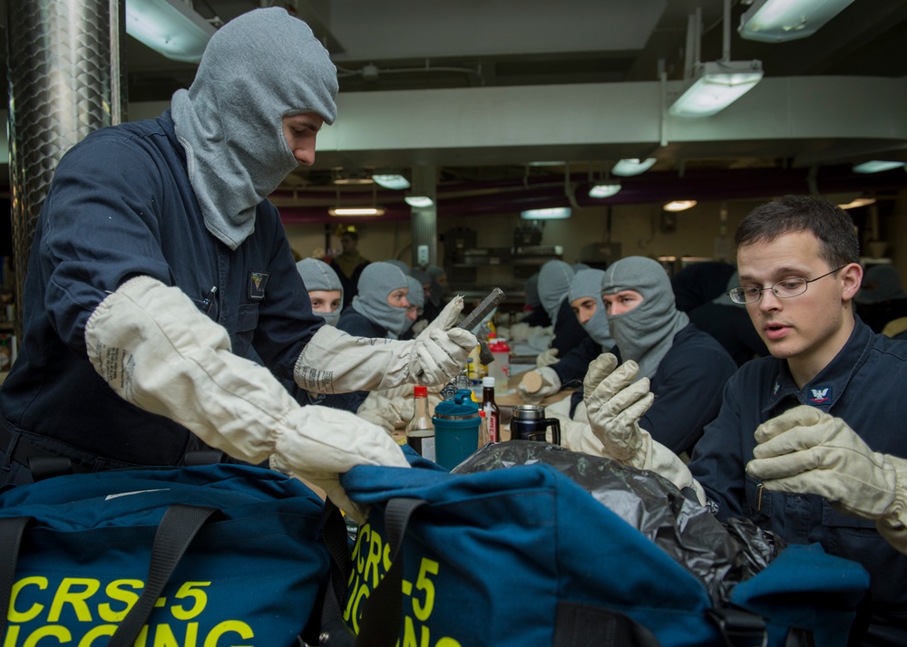 USS Carl Vinson general quarters drill