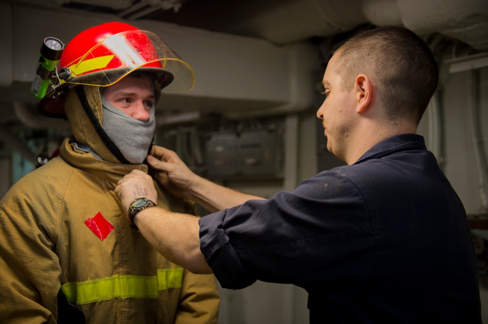 USS Carl Vinson general quarters drill