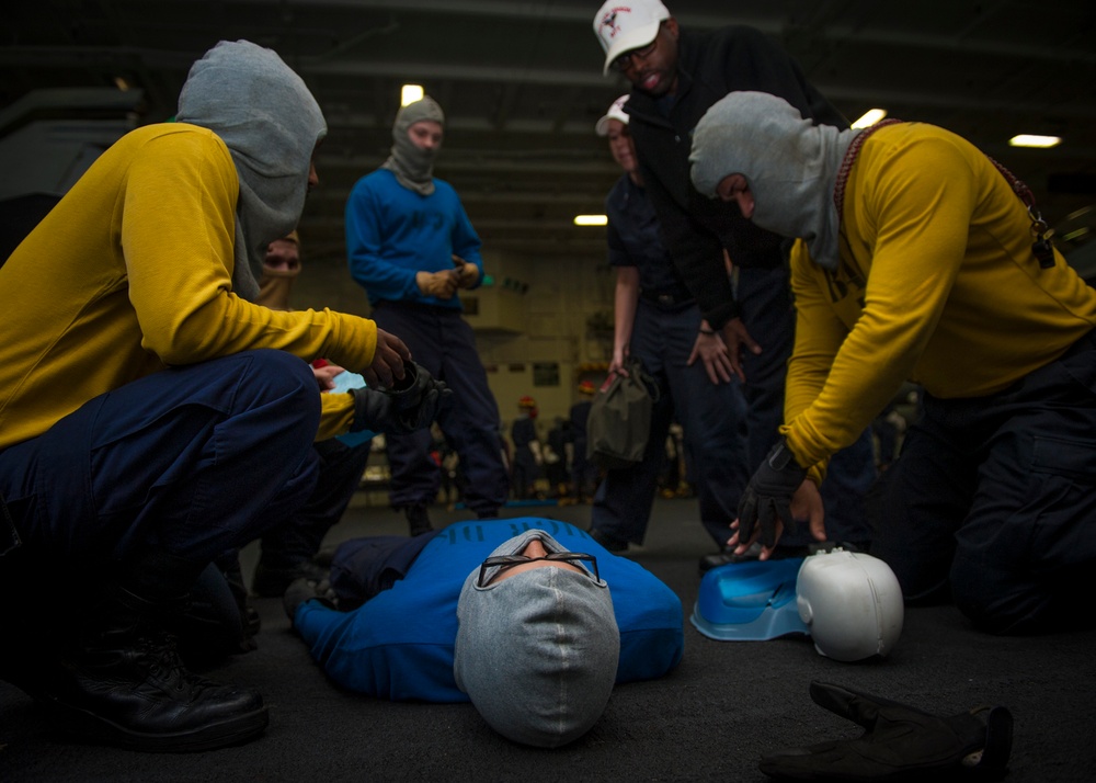 USS Carl Vinson general quarters drill