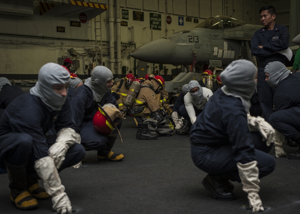 USS Carl Vinson general quarters drill