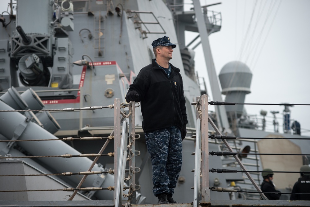 USS Donald Cook departs Constanta, Romania
