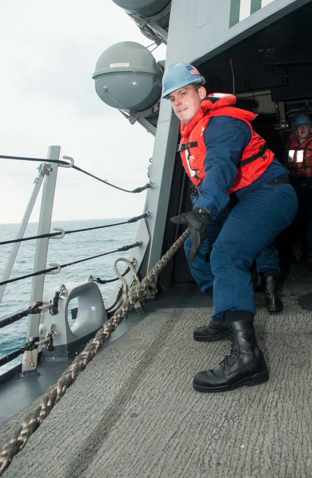 USS Sampson (DDG 102) conducts a replenishment at sea