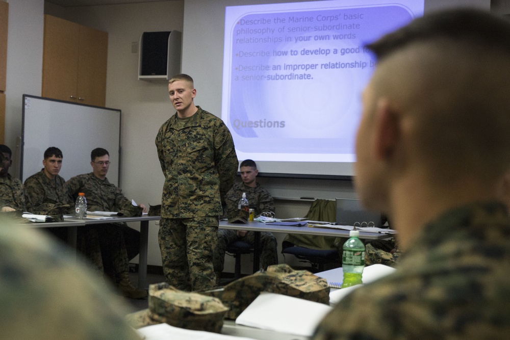 Lance corporal seminars take effect aboard station