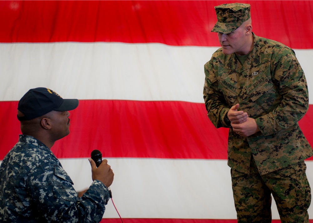 USS America promotion ceremony
