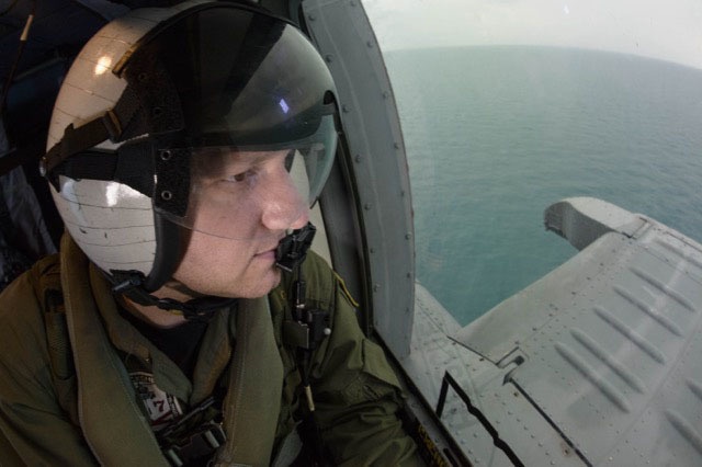 Helicopter Maritime Strike Squadron 35 conducts a search and recovery mission
