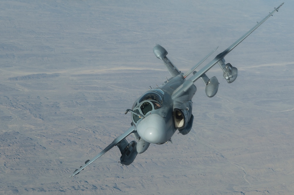 EA-6B Prowler conducts electronic air defense