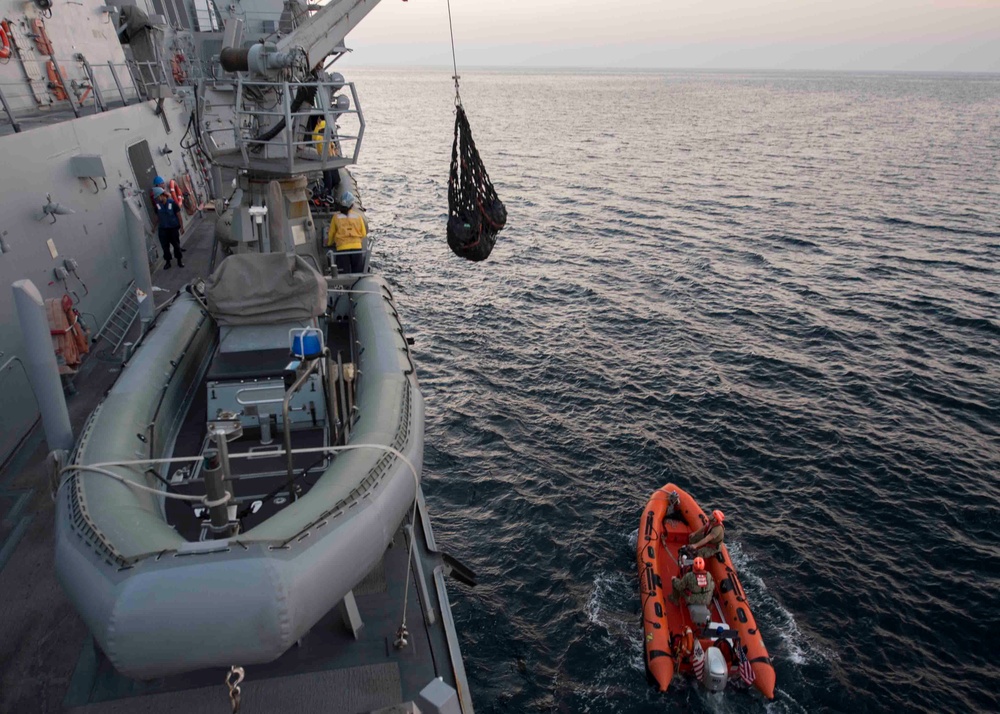 USS Dewey cargo delivery