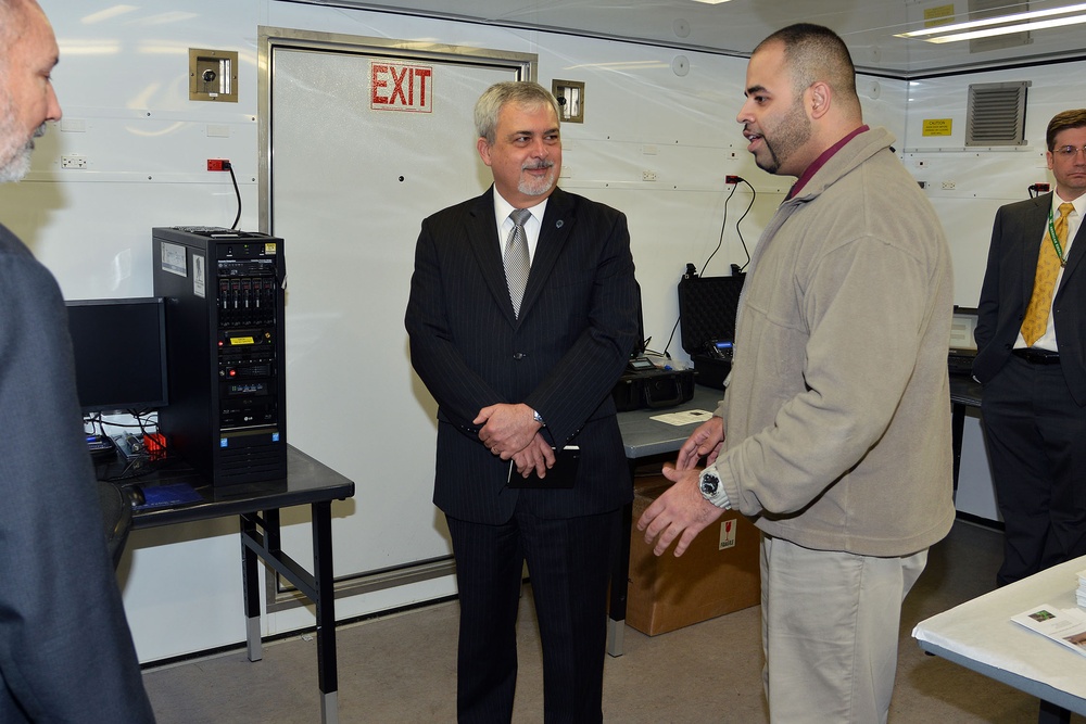 Ambassador Phillip Carter III visits to the deployable forensic labs