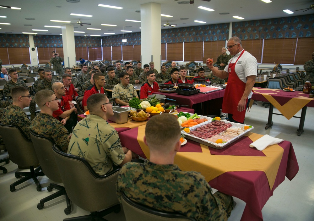 Chef Irvine works up an appetite with the Marines