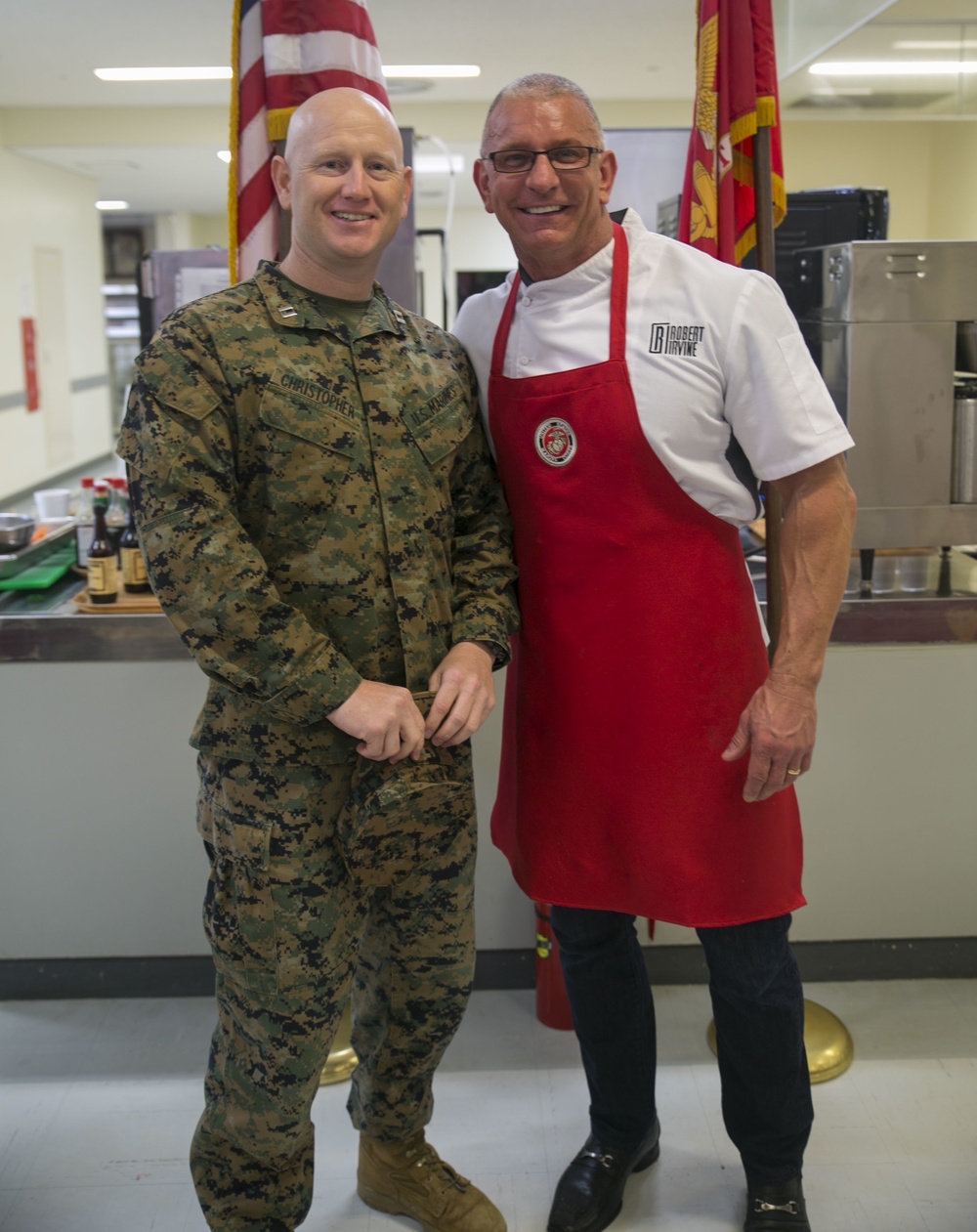 Chef Irvine works up an appetite with the Marines