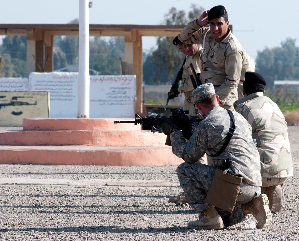 Big Red One Soldiers train Iraqi army at Camp Taji, Iraq