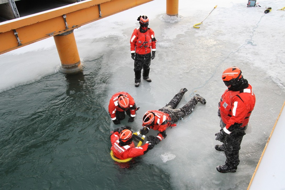 USCGC Bristol Bay ice rescue training
