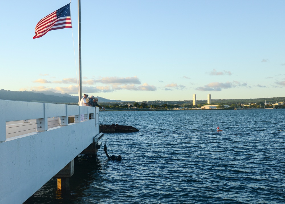 Pearl Harbor survivor's ashes placed on USS Utah Memorial