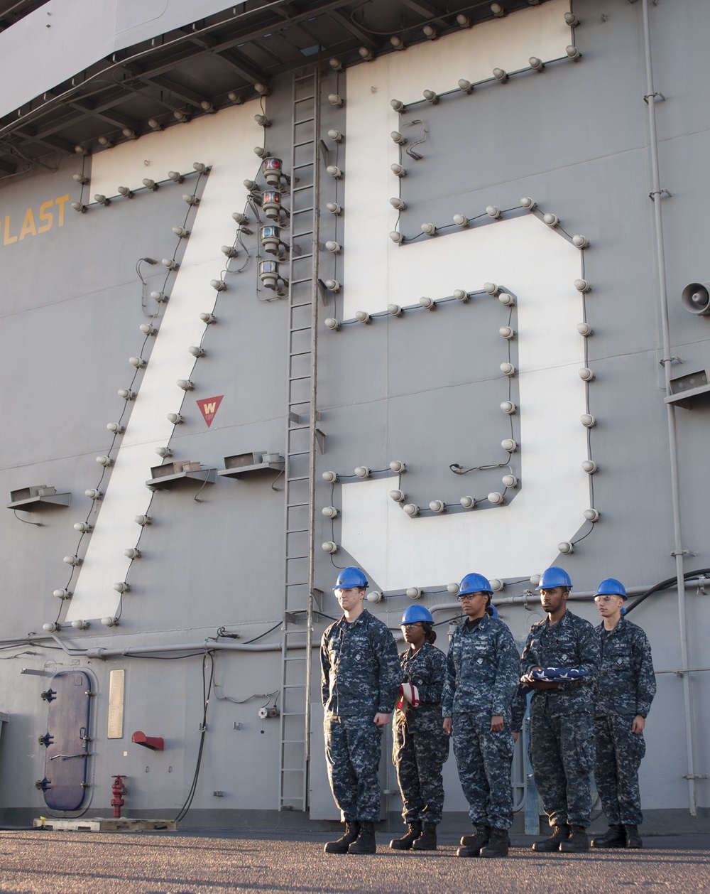 USS Harry S. Truman morning colors