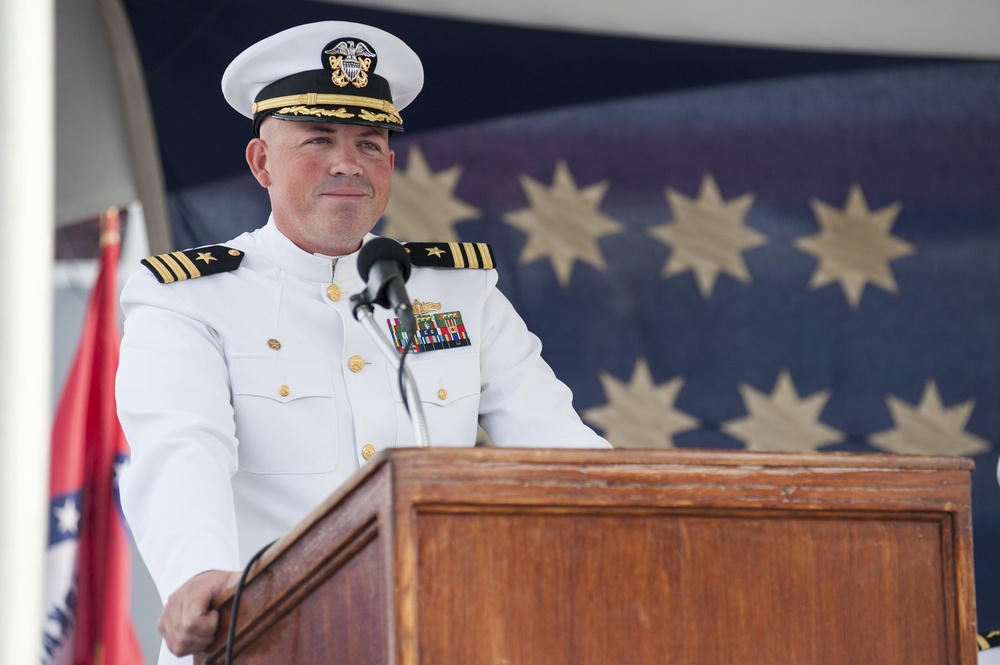 USS John Paul Jones change of command ceremony