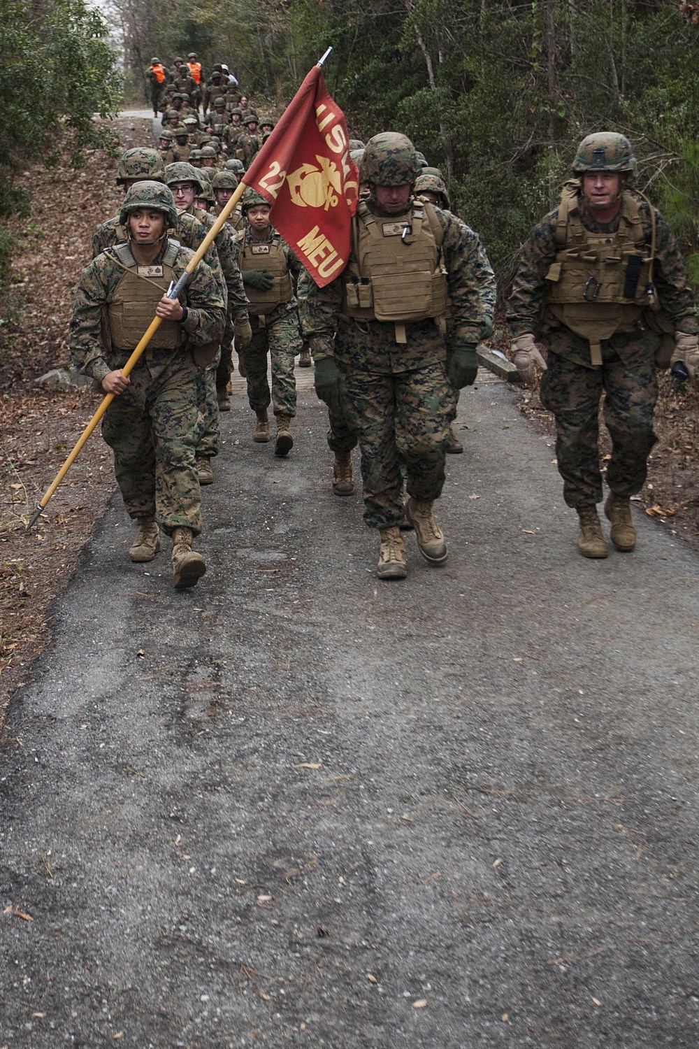 22nd MEU Marines, Sailors conduct five-mile hike