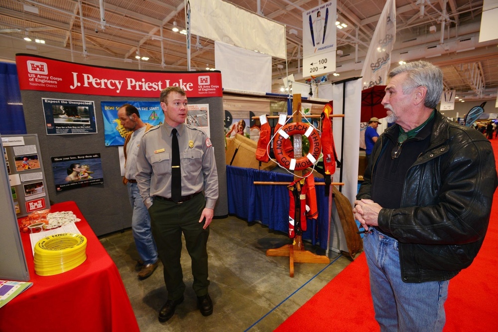 Boaters can navigate to Corps of Engineers booth for lake info